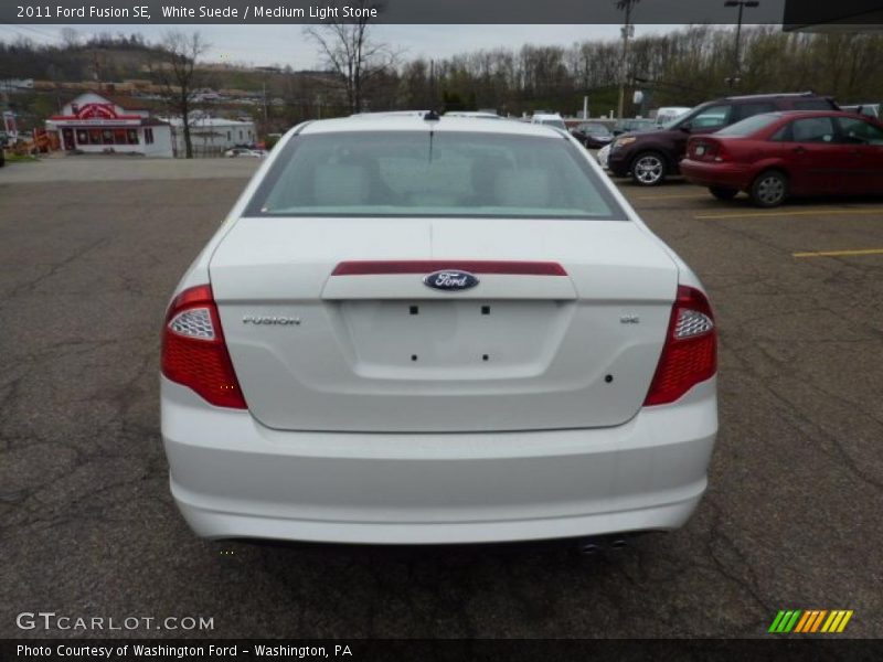 White Suede / Medium Light Stone 2011 Ford Fusion SE