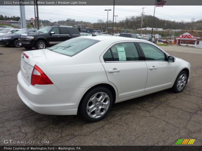 White Suede / Medium Light Stone 2011 Ford Fusion SE
