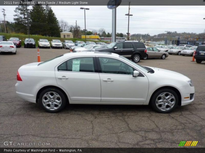 White Suede / Medium Light Stone 2011 Ford Fusion SE