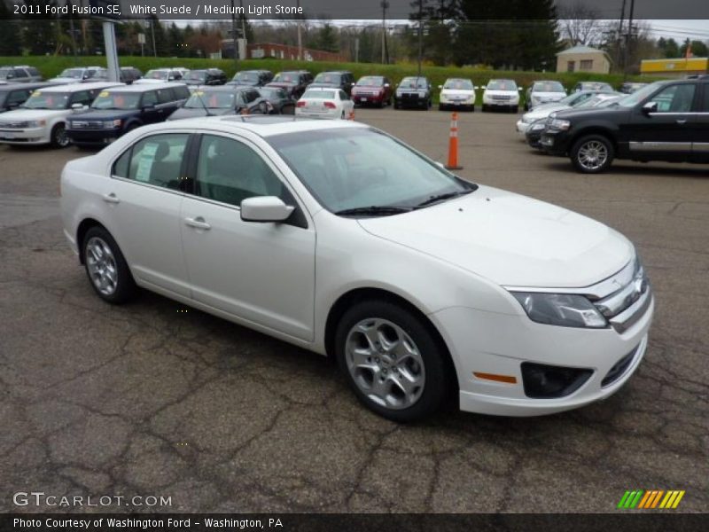 White Suede / Medium Light Stone 2011 Ford Fusion SE