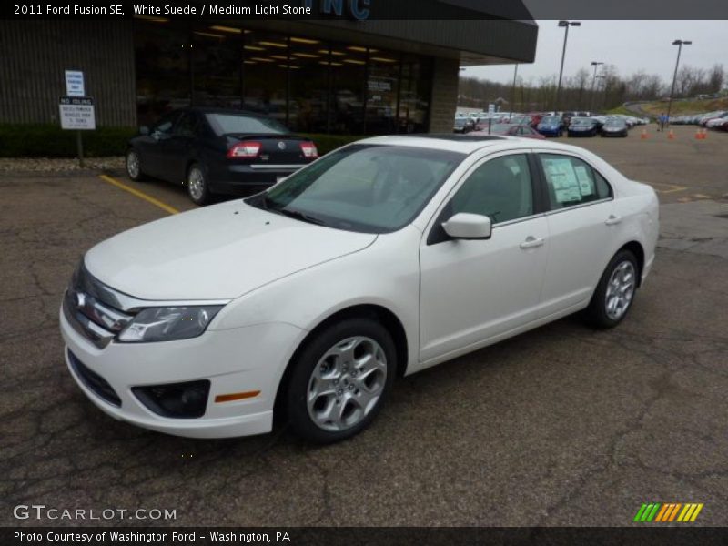 White Suede / Medium Light Stone 2011 Ford Fusion SE