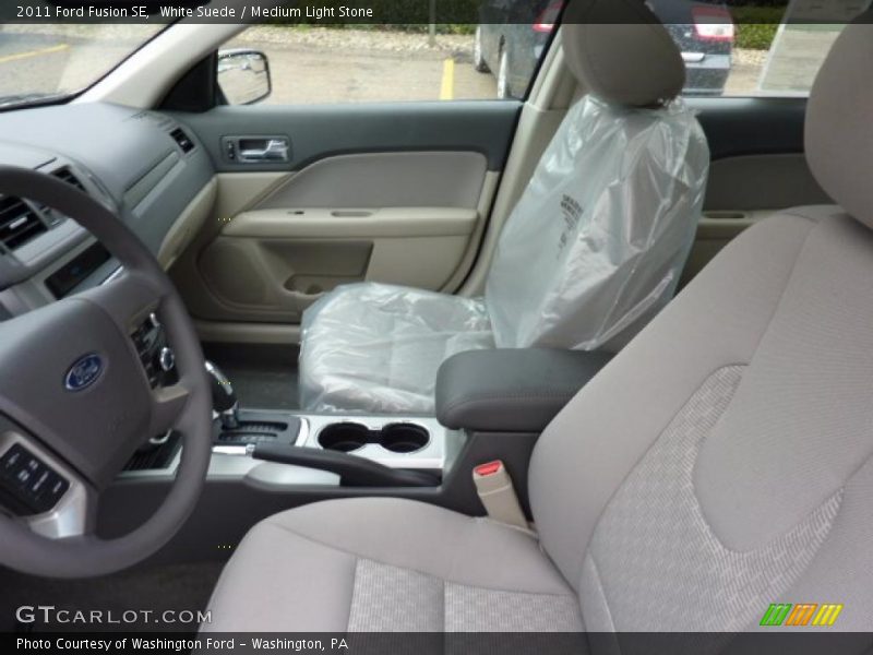 White Suede / Medium Light Stone 2011 Ford Fusion SE