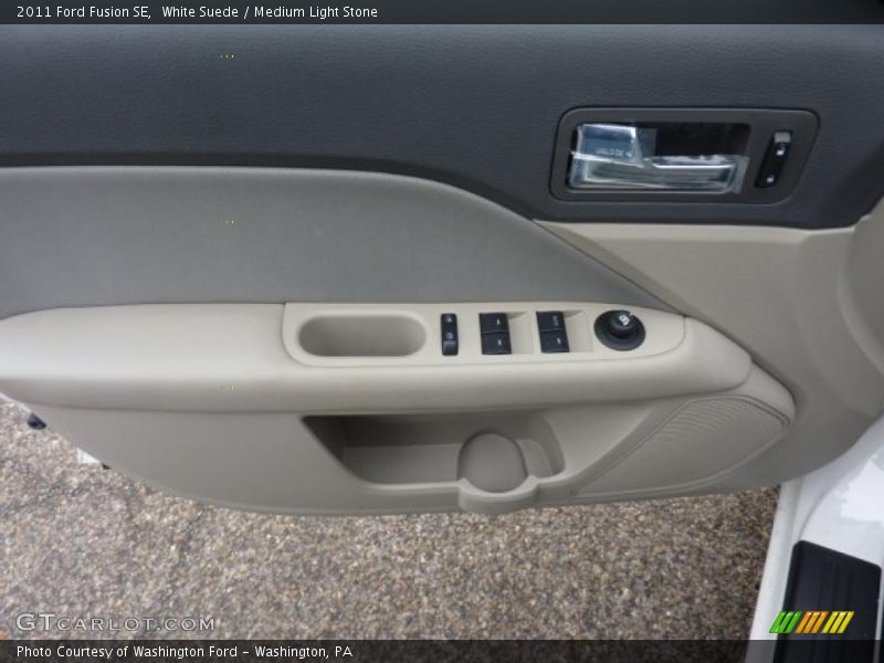 White Suede / Medium Light Stone 2011 Ford Fusion SE