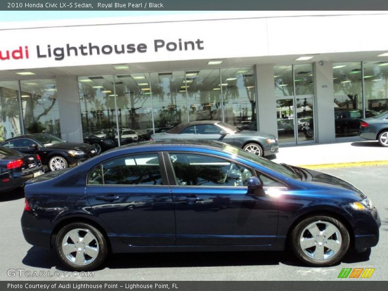 Royal Blue Pearl / Black 2010 Honda Civic LX-S Sedan