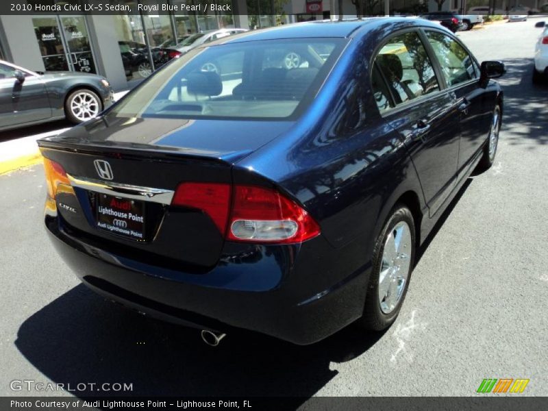 Royal Blue Pearl / Black 2010 Honda Civic LX-S Sedan