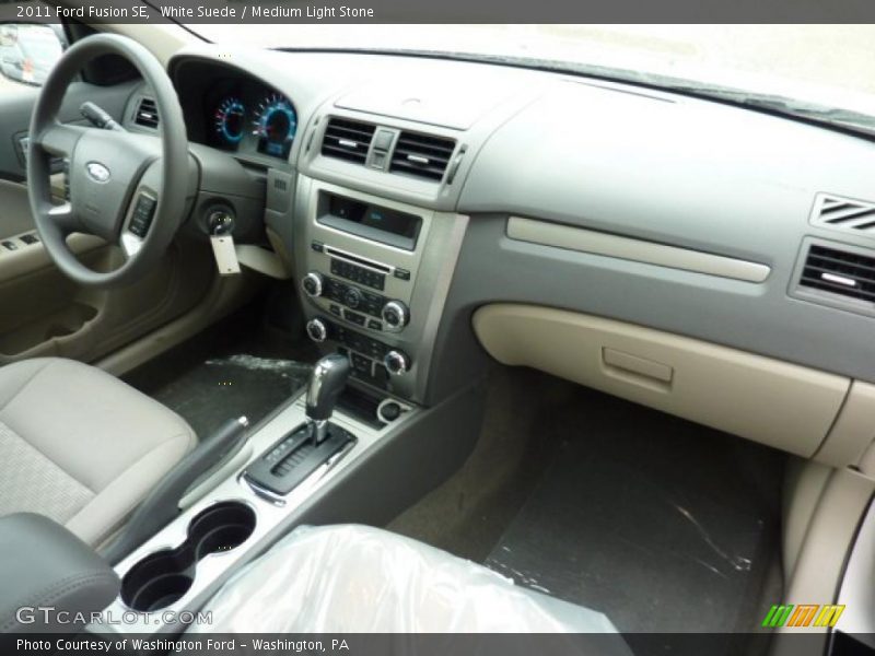 White Suede / Medium Light Stone 2011 Ford Fusion SE