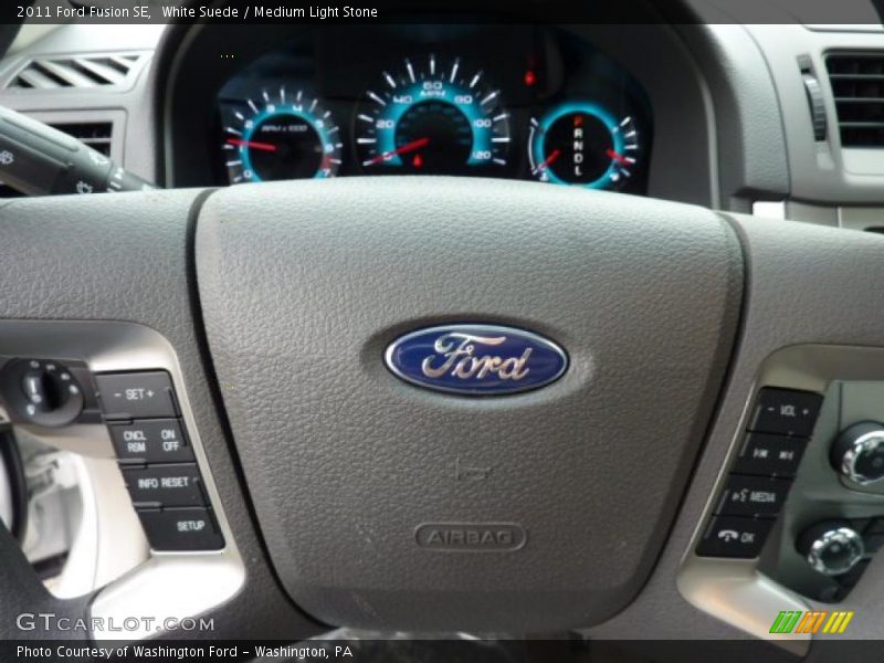 White Suede / Medium Light Stone 2011 Ford Fusion SE
