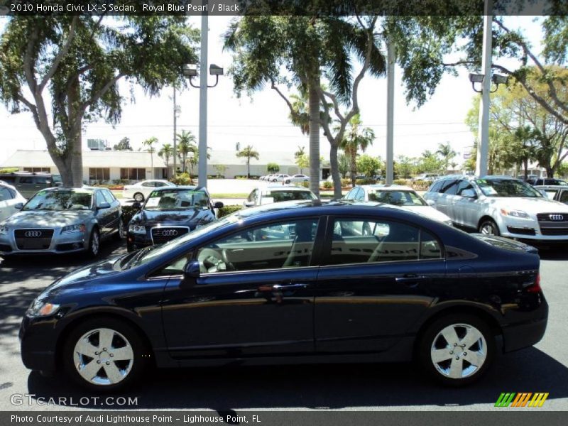 Royal Blue Pearl / Black 2010 Honda Civic LX-S Sedan