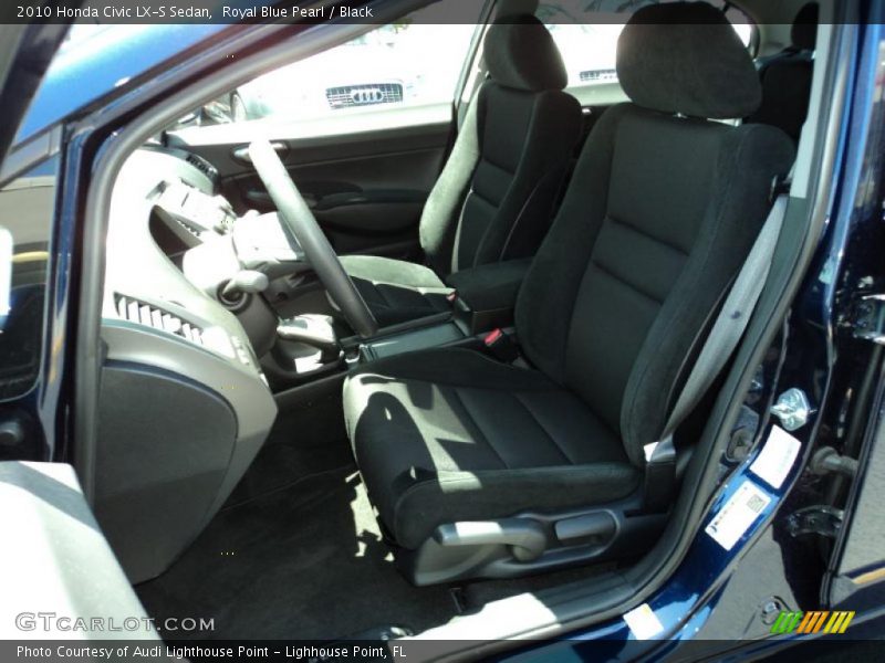 Royal Blue Pearl / Black 2010 Honda Civic LX-S Sedan