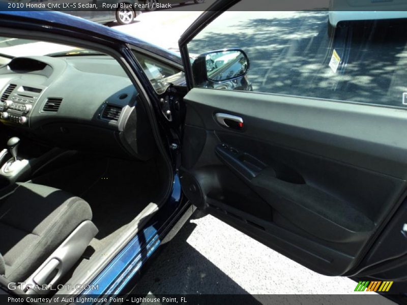 Royal Blue Pearl / Black 2010 Honda Civic LX-S Sedan