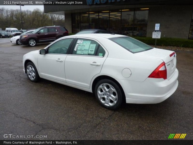 White Suede / Medium Light Stone 2011 Ford Fusion SE