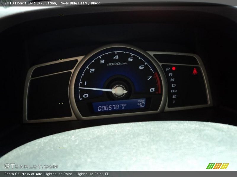 Royal Blue Pearl / Black 2010 Honda Civic LX-S Sedan