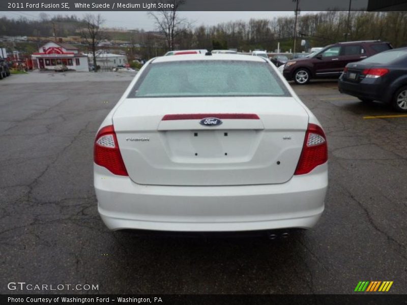 White Suede / Medium Light Stone 2011 Ford Fusion SE