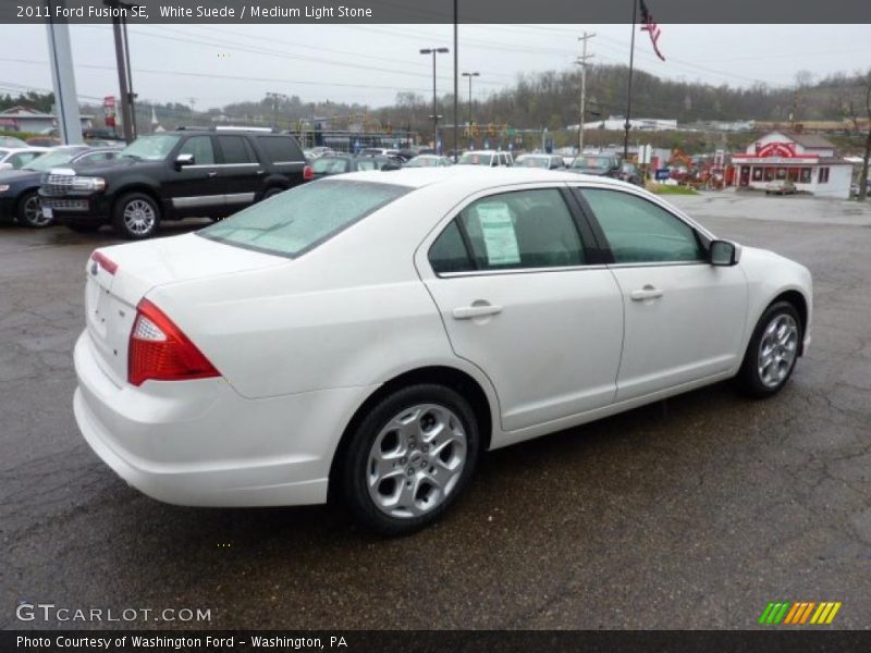 White Suede / Medium Light Stone 2011 Ford Fusion SE