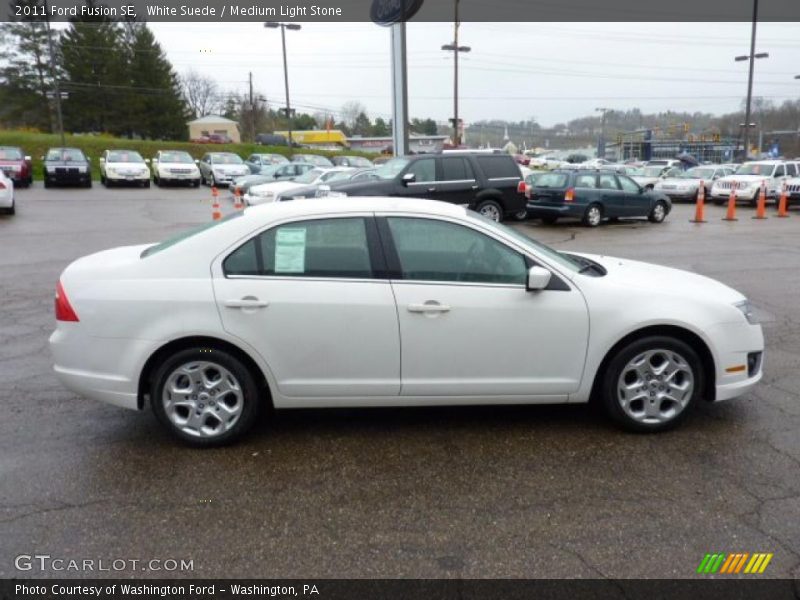 White Suede / Medium Light Stone 2011 Ford Fusion SE