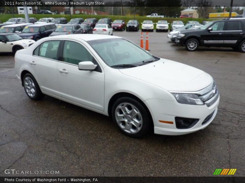 White Suede / Medium Light Stone 2011 Ford Fusion SE