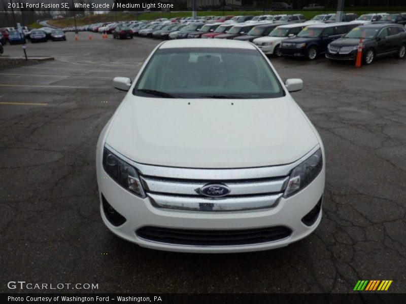 White Suede / Medium Light Stone 2011 Ford Fusion SE