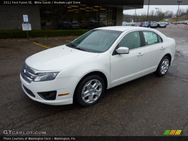 White Suede / Medium Light Stone 2011 Ford Fusion SE
