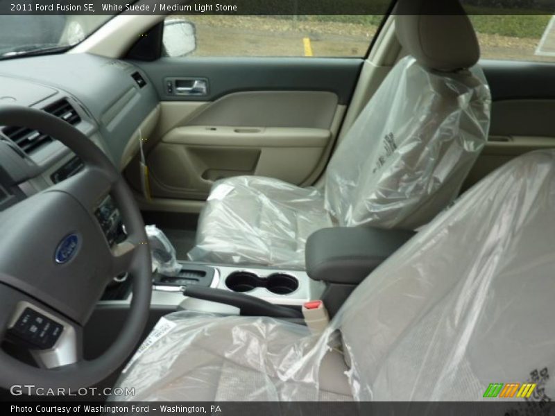 White Suede / Medium Light Stone 2011 Ford Fusion SE