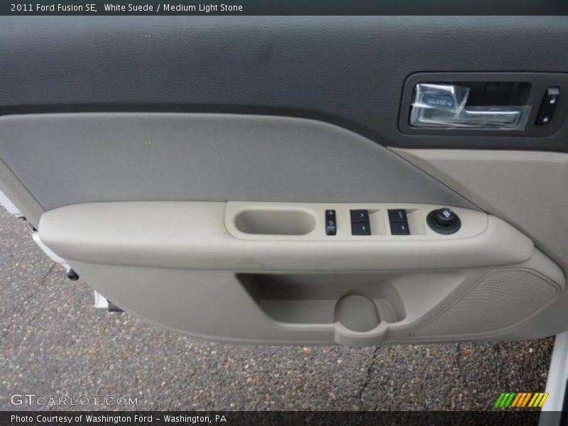White Suede / Medium Light Stone 2011 Ford Fusion SE