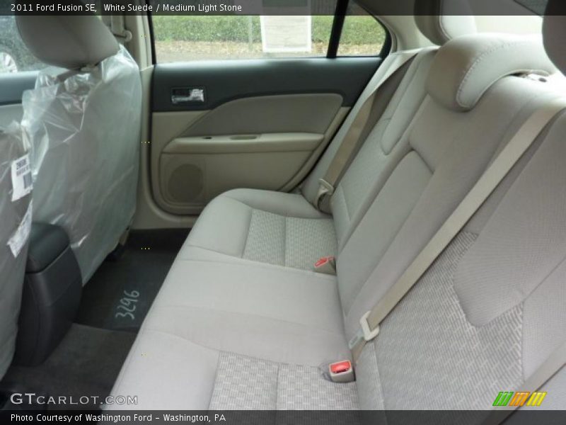 White Suede / Medium Light Stone 2011 Ford Fusion SE