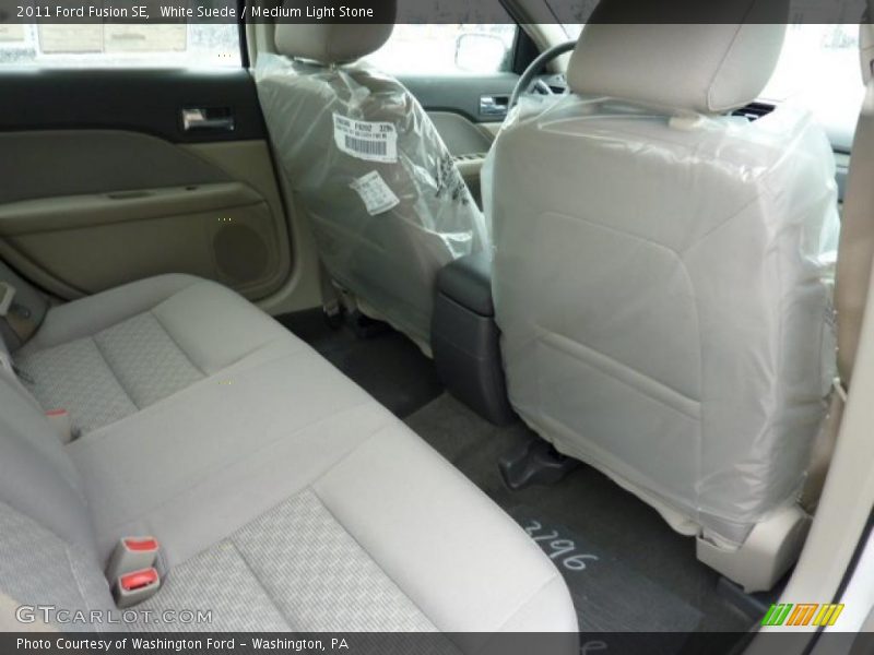 White Suede / Medium Light Stone 2011 Ford Fusion SE