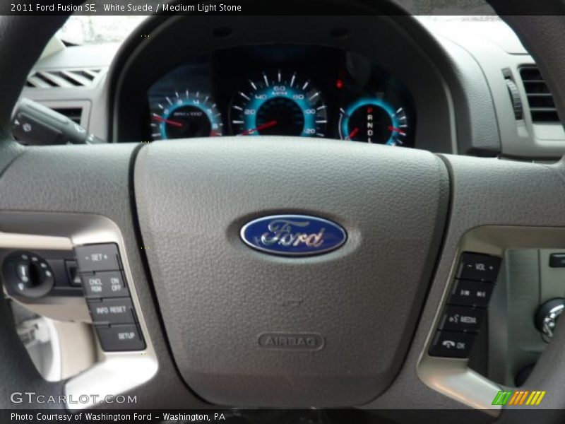 White Suede / Medium Light Stone 2011 Ford Fusion SE