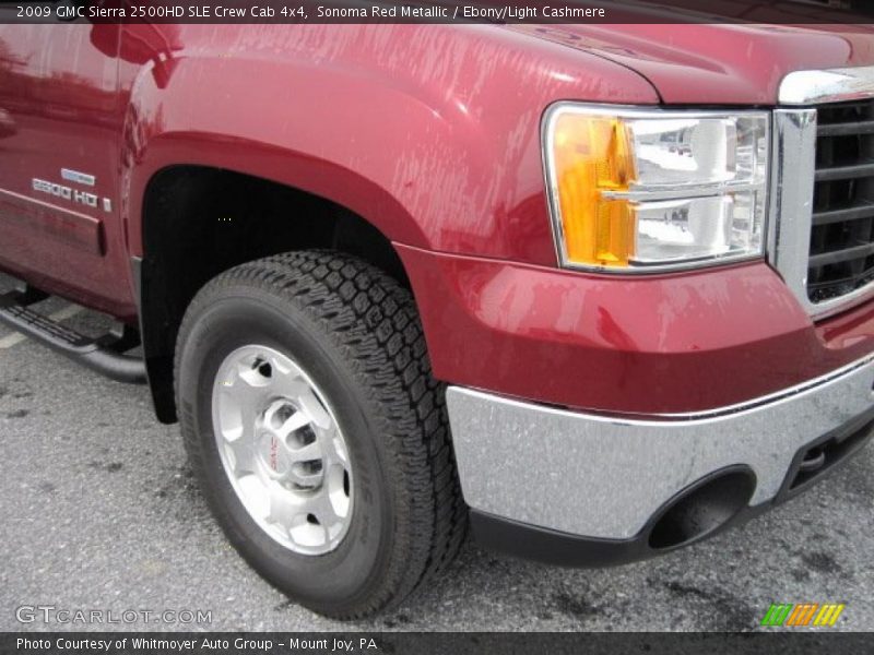Sonoma Red Metallic / Ebony/Light Cashmere 2009 GMC Sierra 2500HD SLE Crew Cab 4x4