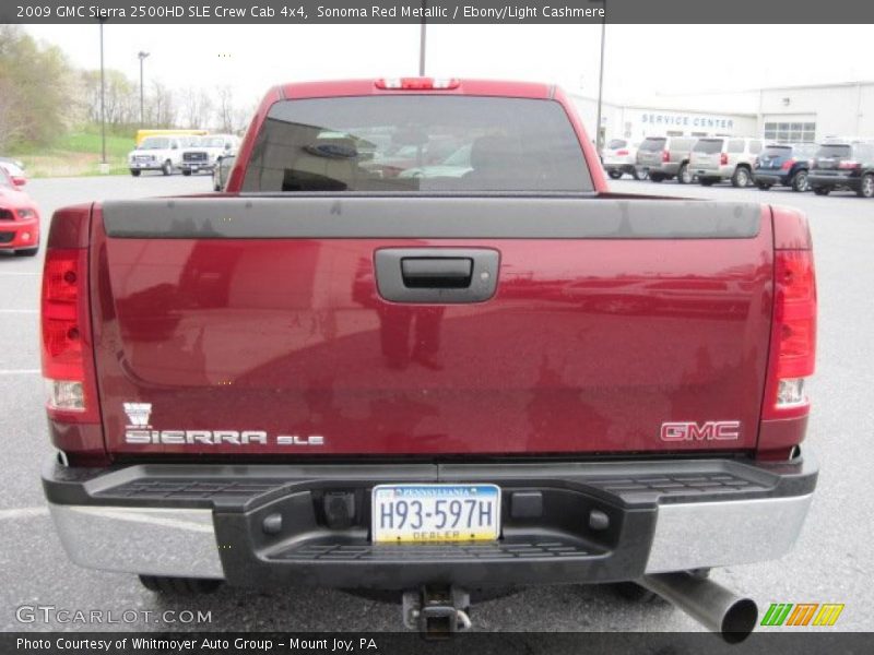 Sonoma Red Metallic / Ebony/Light Cashmere 2009 GMC Sierra 2500HD SLE Crew Cab 4x4