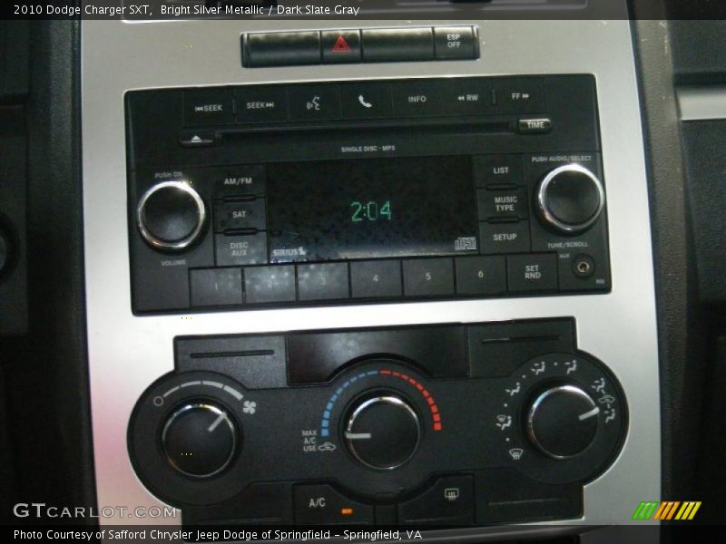 Bright Silver Metallic / Dark Slate Gray 2010 Dodge Charger SXT
