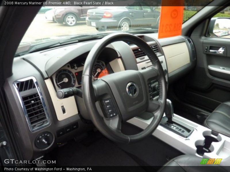Black Pearl Slate / Black 2008 Mercury Mariner V6 Premier 4WD