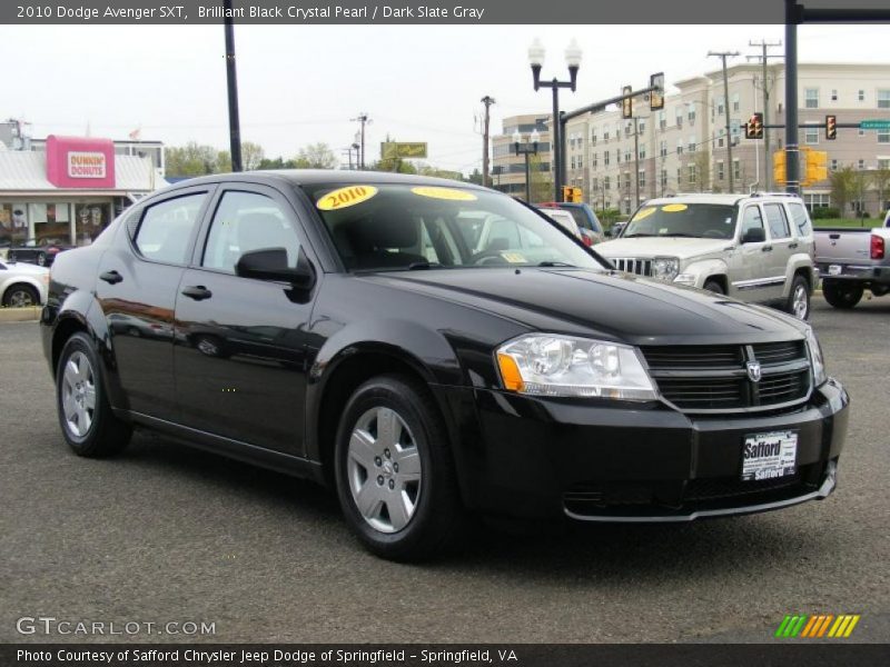 Brilliant Black Crystal Pearl / Dark Slate Gray 2010 Dodge Avenger SXT