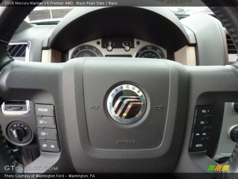 Black Pearl Slate / Black 2008 Mercury Mariner V6 Premier 4WD