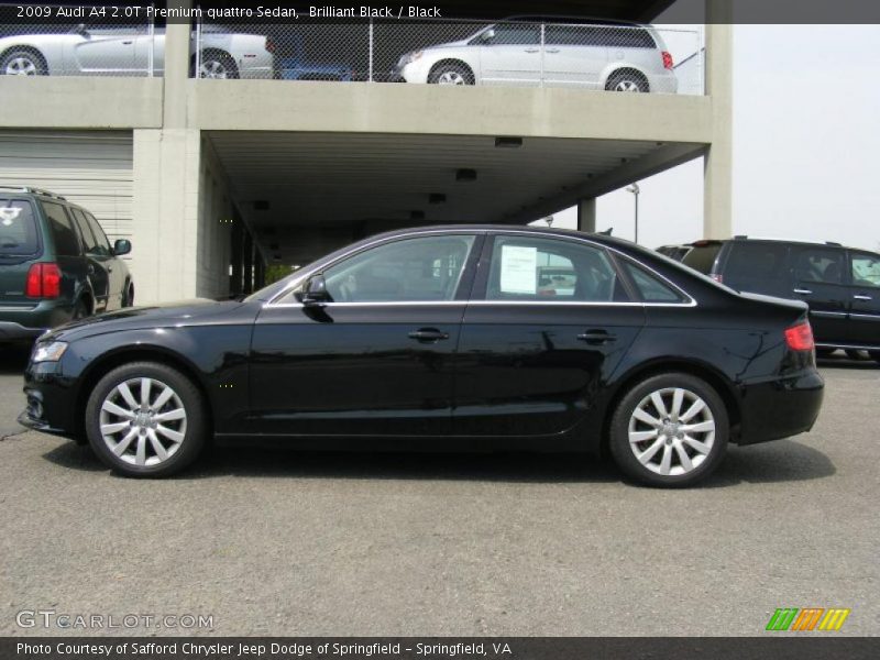 Brilliant Black / Black 2009 Audi A4 2.0T Premium quattro Sedan