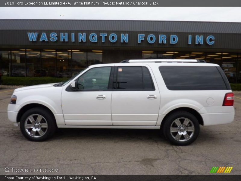 White Platinum Tri-Coat Metallic / Charcoal Black 2010 Ford Expedition EL Limited 4x4