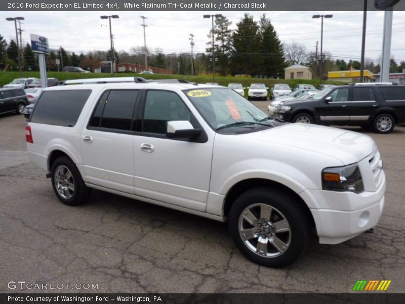 White Platinum Tri-Coat Metallic / Charcoal Black 2010 Ford Expedition EL Limited 4x4
