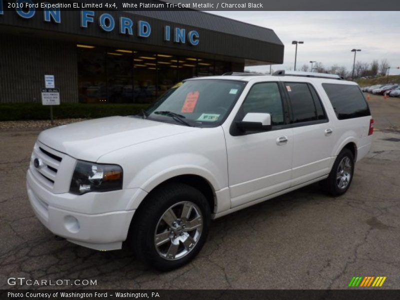 White Platinum Tri-Coat Metallic / Charcoal Black 2010 Ford Expedition EL Limited 4x4