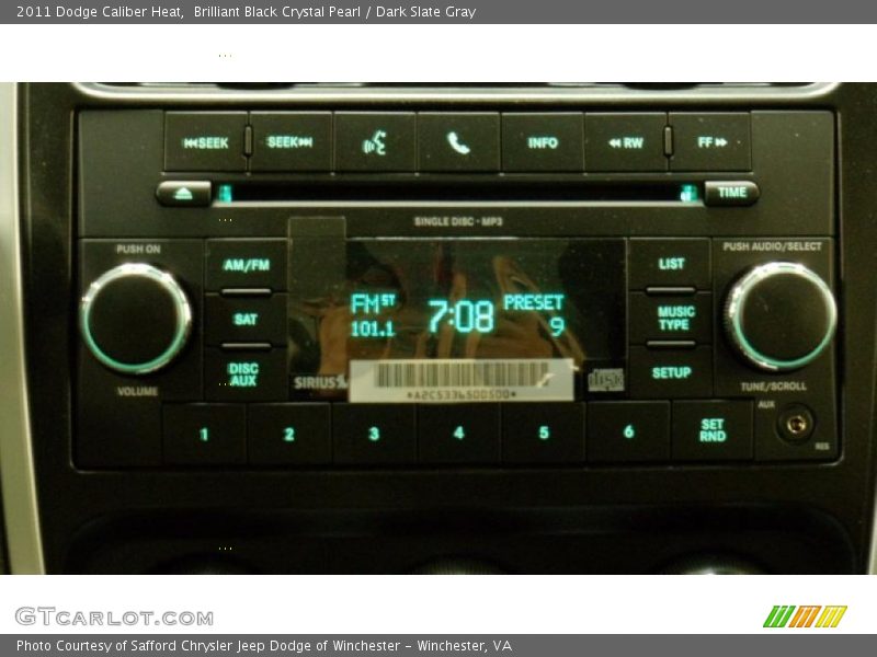 Brilliant Black Crystal Pearl / Dark Slate Gray 2011 Dodge Caliber Heat
