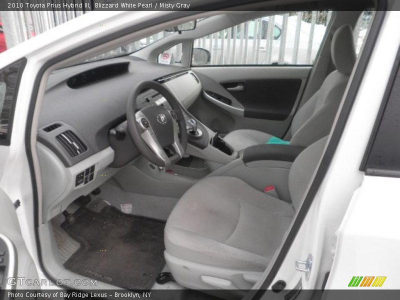 Blizzard White Pearl / Misty Gray 2010 Toyota Prius Hybrid III