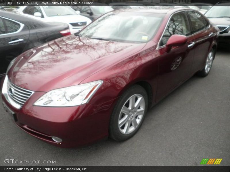 Royal Ruby Red Metallic / Black 2008 Lexus ES 350