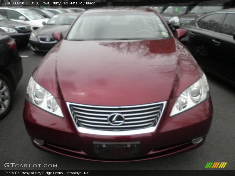 Royal Ruby Red Metallic / Black 2008 Lexus ES 350