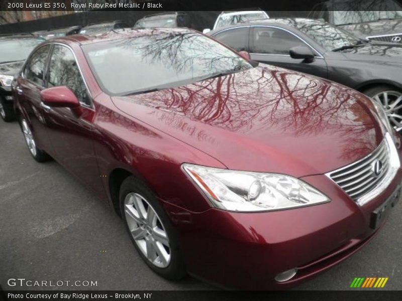 Royal Ruby Red Metallic / Black 2008 Lexus ES 350