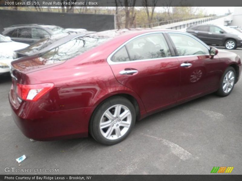 Royal Ruby Red Metallic / Black 2008 Lexus ES 350