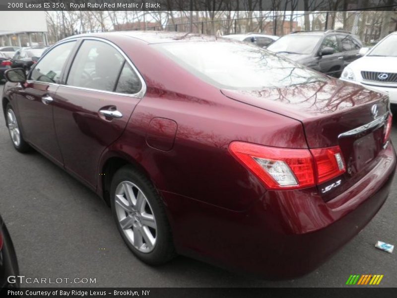 Royal Ruby Red Metallic / Black 2008 Lexus ES 350