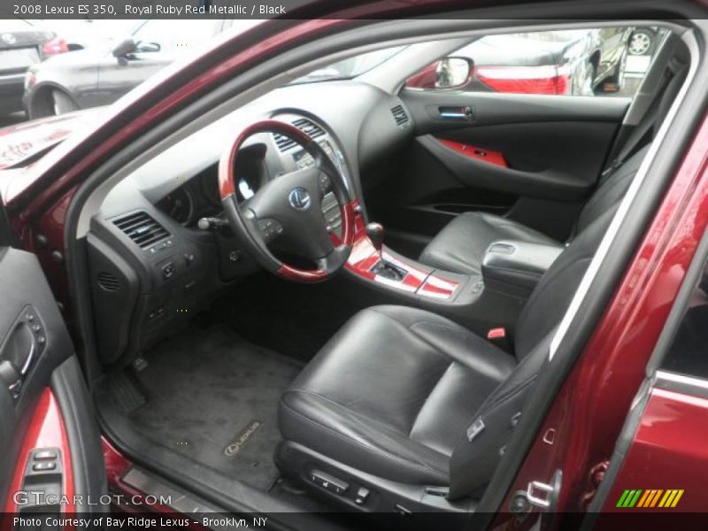 Royal Ruby Red Metallic / Black 2008 Lexus ES 350