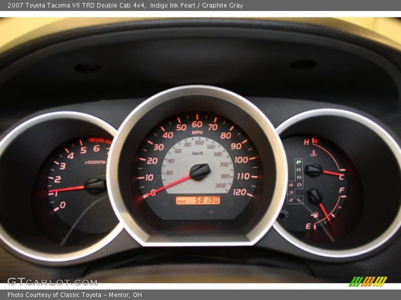 Indigo Ink Pearl / Graphite Gray 2007 Toyota Tacoma V6 TRD Double Cab 4x4
