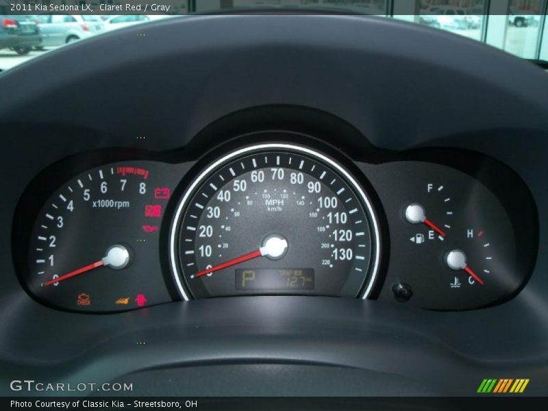 Claret Red / Gray 2011 Kia Sedona LX