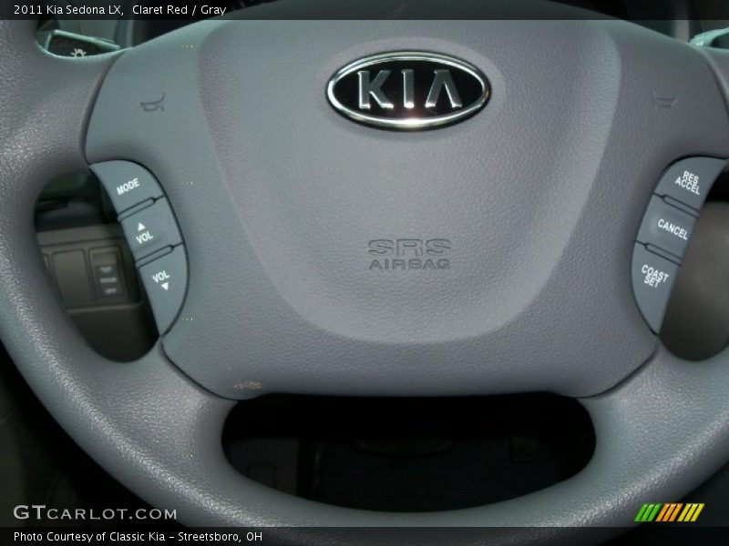Claret Red / Gray 2011 Kia Sedona LX