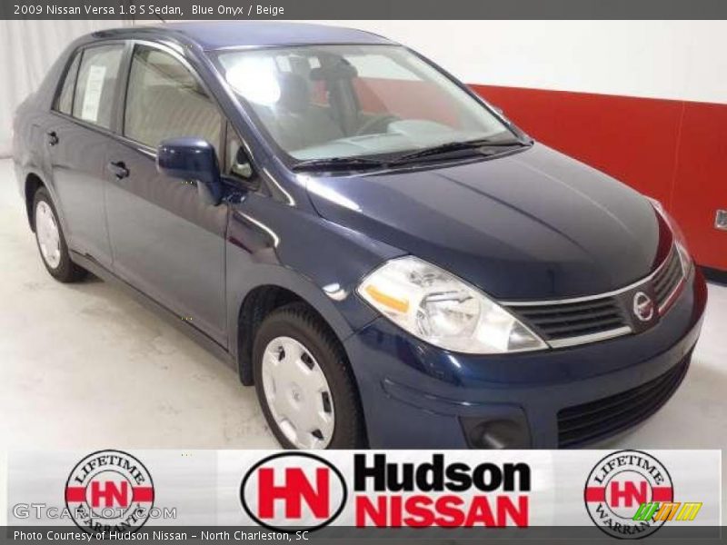Blue Onyx / Beige 2009 Nissan Versa 1.8 S Sedan