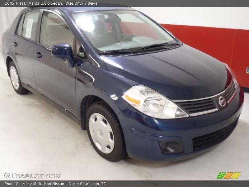 Blue Onyx / Beige 2009 Nissan Versa 1.8 S Sedan